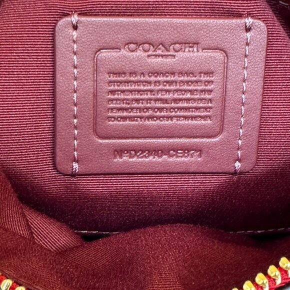 Coach CE871 Crossgrain Mini Rowan File Crossbody 1941 Red NWT - Picture 9 of 15